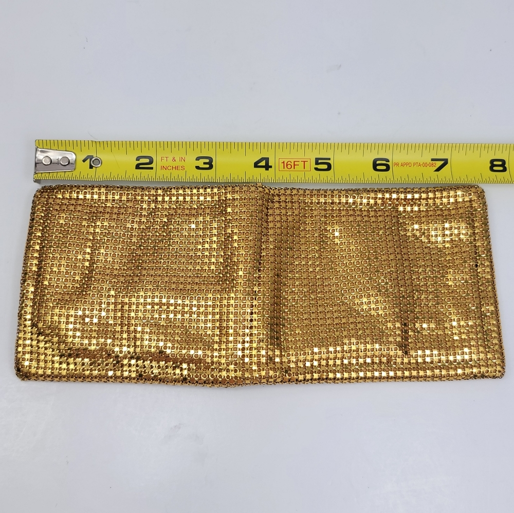 Evans Vintage 1960s Metallic Gold Mesh Bifold Wallet - Picture 12 of 17